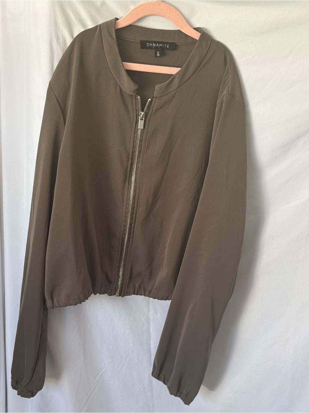 Dynamite Olive Green Lightweight Bomber Jacket
